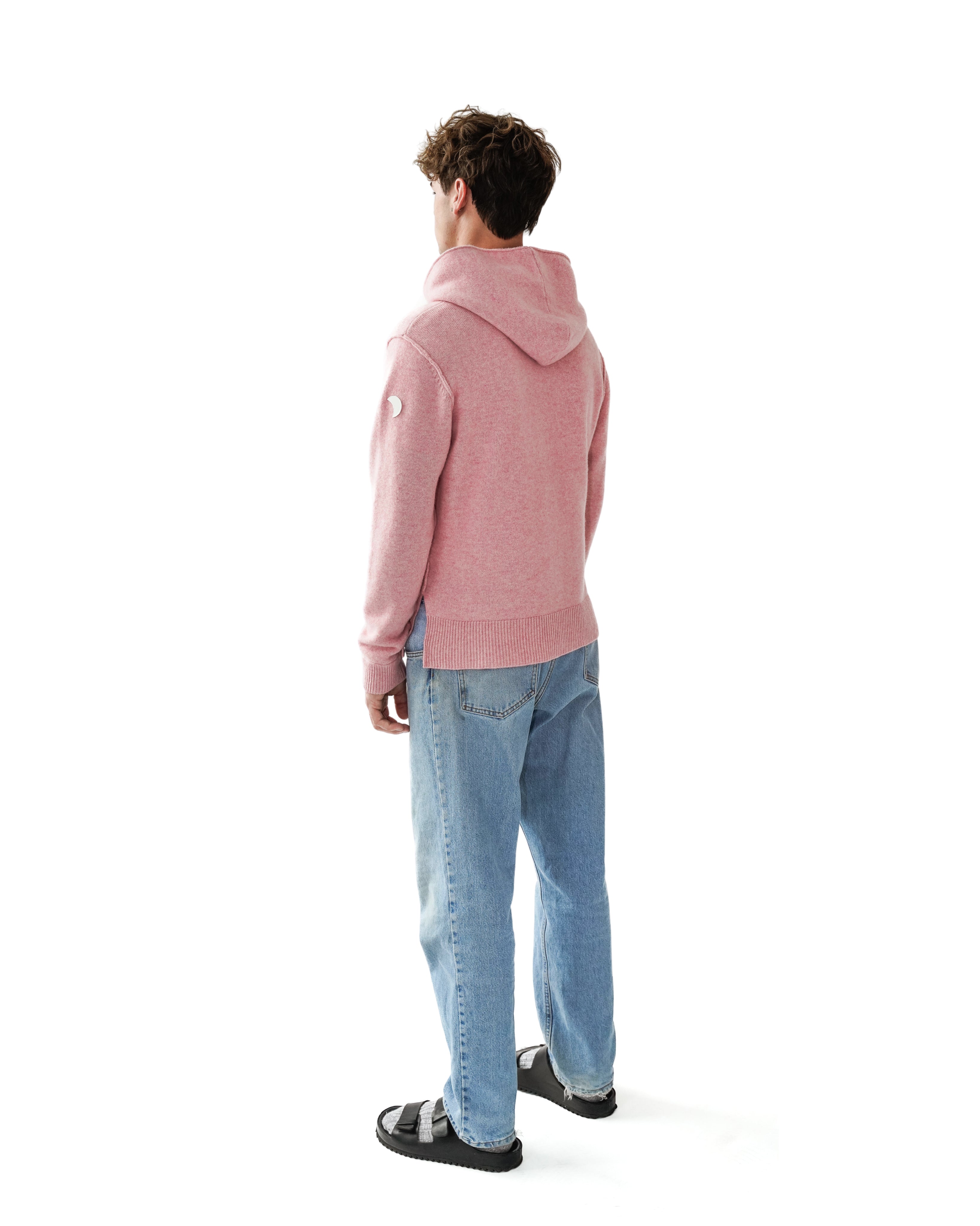 allume VF Merino Cashmere Pink RS—02 Hoodie Peach Pink Knitwear