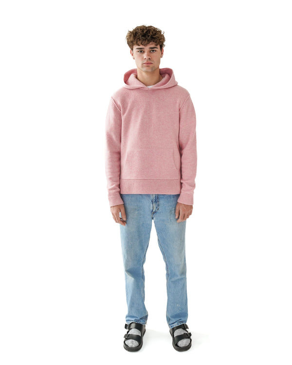 allume VF Merino Cashmere Pink RS—02 Hoodie Peach Pink Knitwear RS—02 Hoodie