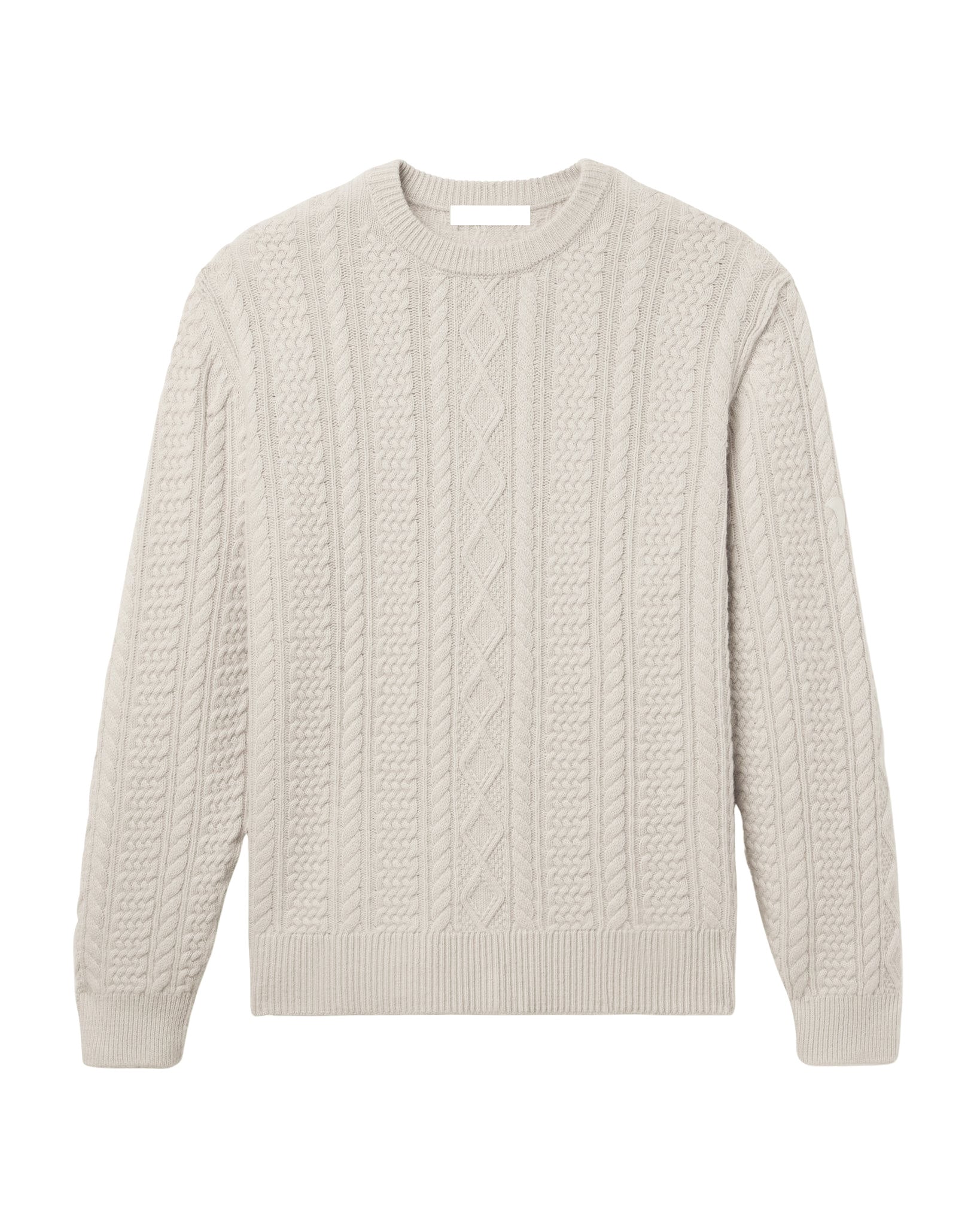 allume VF Merino Cashmere Grey RS—03 Cable Knit Stone Knitwear